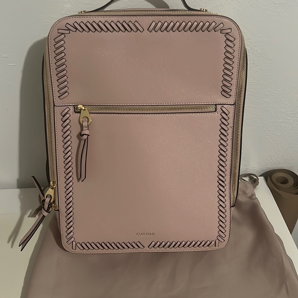 Calpak back pack in blush
